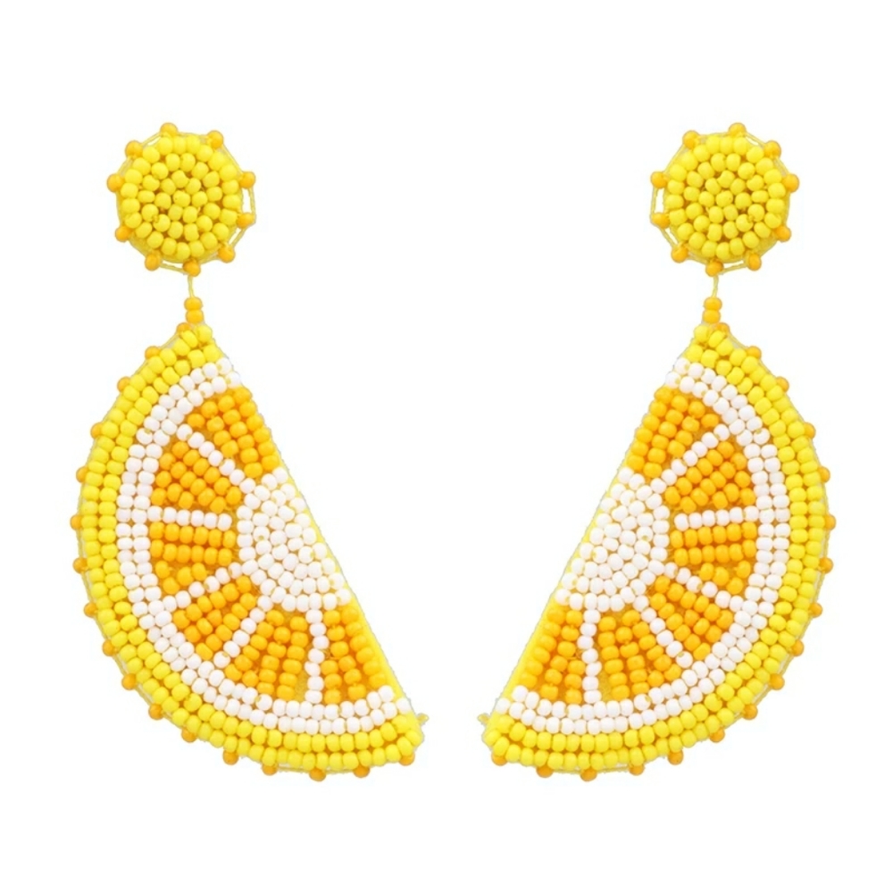 Citrus beaded earrings